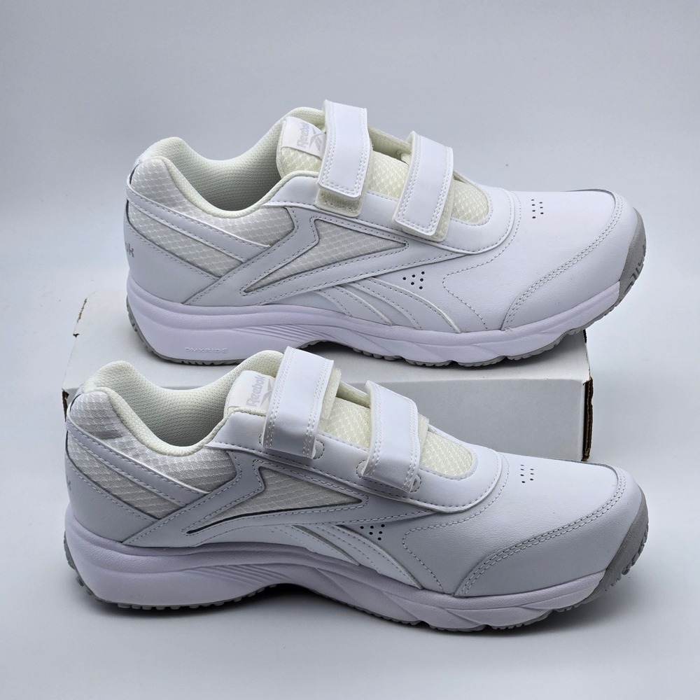 Reebok Work N Cushion 4.0 KC Women 9 Wide White Walking Shoes FU7364 Hook‎ Loop